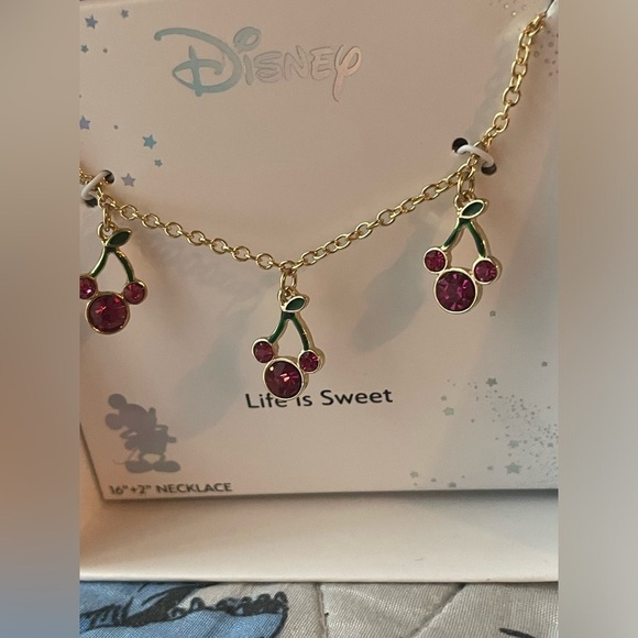 Disney Cherry Charm Necklace, Minnie mouse necklace,women’s necklace. - Picture 4 of 16